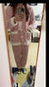 紅豆居家【24冬季新品】半邊絨睡衣女撞色翻領(lǐng)女士家居服 淺桃粉 165/88A  曬單實(shí)拍圖