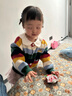 嘟嘟家兒童毛衣開衫純棉秋裝寶寶外套卡通男童針織衫潮女童上衣童裝春秋 條紋色系 100 曬單實(shí)拍圖