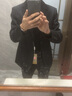 ANDSEEYOU男士便攜西服  輕商務(wù)休閑復古紳士單西修身易打理結婚禮服小西裝 黑色 48 105-120斤 曬單實(shí)拍圖
