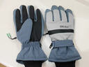 圣紡源冬季五指騎行手套女觸屏加絨加厚保暖防寒玩雪防潑水電動(dòng)車(chē)手套男 小熊拉鏈滑雪藍色 曬單實(shí)拍圖