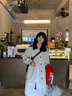 fano studios范洛 拼皮風衣女2025春新款高級感翻領拼接寬松顯瘦氣質(zhì)短款外套 綠卡其第二批 L 曬單實拍圖