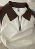 森馬（Semir）POLO衫女短款拼色插肩袖修身上衣小個子秋顯瘦套頭衫101524115003 曬單實拍圖