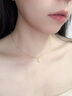 中國(guó)黃金（CHINA GOLD）雪花黃金項(xiàng)鏈女足金套鏈吊墜毛衣鏈七夕情人節(jié)禮物送女友老婆 足金雪花吊墜 贈(zèng)S925鏈 曬單實(shí)拍圖