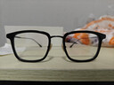 Taro設計師款 日本超輕純鈦商務(wù)方框可配度數成品男近視護目眼鏡框架 全黑色 不配鏡片 曬單實(shí)拍圖