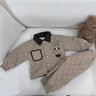 G.DUCKKIDS小黃鴨男童加絨套裝秋冬0一3歲嬰兒衣服兒童冬裝5寶寶棉衣兩件套 米色 90 尺碼1~2歲【 80-90cm】 曬單實(shí)拍圖