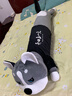 機靈熊哈士奇玩偶長(cháng)條抱枕女孩睡覺(jué)夾腿毛絨玩具狗公仔男生款布娃娃禮物 圓眼【開(kāi)心每一天】 140厘米【獨立內膽 -可拆洗】 曬單實(shí)拍圖