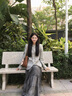 歌芭杉（GEBASHAN）品牌女裝高奢銀灰小香風(fēng)外套女秋冬新款高級感法式復古毛呢外套 銀灰色 S 曬單實(shí)拍圖