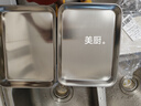 onlycook 304不銹鋼蒸涼皮盤(pán)腸粉蒸盤(pán)托盤(pán) 家用茶水盤(pán)烤魚(yú)盤(pán)涼皮鑼鑼 小號 曬單實(shí)拍圖