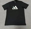 adidas情侶休閑純棉印花上衣圓領(lǐng)短袖T恤男女夏季阿迪達斯輕運動(dòng) 黑色     L 曬單實(shí)拍圖