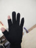 逐港 露指手套男士冬季女冬天加絨加厚保暖開(kāi)車(chē)二指騎手騎行滑雪冬 升級-加長(cháng)袖-黑色 曬單實(shí)拍圖