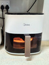 美的（Midea）家用空氣炸鍋免翻面 新款AI智能烹飪 全自動(dòng)電子觸控 可視大視窗 大容量5.3L金屬內腔 MF-KZC5388 曬單實(shí)拍圖