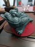 溪隱陶府 宜興紫砂茶寵金蟾 名家全手工三足金蟾蜍大號(hào)創(chuàng)意茶玩茶具茶盤擺件精品 金蟾---墨綠泥 曬單實(shí)拍圖