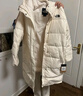 The North Face北面羽絨服女中長(cháng)款戶(hù)外保暖鵝絨81SA 米白色/QLI XL 曬單實(shí)拍圖