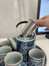 器酋青花瓷大容量提梁壺茶具套裝陶瓷茶壺茶杯茶盤(pán)整套涼水壺送禮盒裝 萬(wàn)花冰裂紋青花提梁壺禮盒套裝 曬單實(shí)拍圖