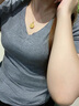 中國黃金（CHINA GOLD）八寶羅盤(pán)黃金吊墜女士足金福字項鏈首飾情人節實(shí)用生日禮物送女友 八寶羅盤(pán)吊墜 約2.3g【配18K金鏈】 曬單實(shí)拍圖