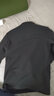 羅蒙含桑蠶絲長(cháng)袖t恤男秋季新款華夫格Polo中青年純色翻領(lǐng)T恤衫 S2T055003深灰 M 170(建議100-120斤) 曬單實(shí)拍圖