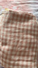 無(wú)印良品（MUJI）[自營(yíng)限定款]女士無(wú)側縫 雙層紗織睡衣  軟棉棉內衣 淺粉色格紋 L 曬單實(shí)拍圖