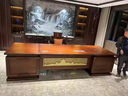 寧邱絡(luò )閣（NICHLORT）新中式老板桌董事長(cháng)白蠟實(shí)木大班臺桌辦公桌班前椅烏金木文件書(shū)柜 3.2米老板桌【烏金木】 曬單實(shí)拍圖