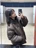 詩丹蕊美式ins復古連帽棉服外套女2024冬季新款寬松保暖羽棉襖絨服棉衣 棕色棉服 均碼【可備注碼數】 曬單實拍圖