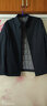 羅蒙（ROMON）棉服男士中年翻領(lǐng)外套中老年爸爸冬季加厚加絨薄棉襖夾克上衣 【藏青色】拉鏈款 XL 180 體重135-150斤) 曬單實拍圖