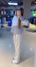 冶芷白灰色運動(dòng)褲女2025新款春秋季高腰直筒闊腿褲小個(gè)子休閑寬松衛褲 白灰色運動(dòng)褲L 曬單實(shí)拍圖