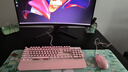 MageGee 機械風(fēng)暴 有線(xiàn)背光鍵鼠套裝 104鍵圓形鍵帽鍵盤(pán) 朋克機械鍵盤(pán)鼠標套裝 電腦筆記本鍵鼠 粉色紅軸 曬單實(shí)拍圖