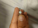 FEILACK1克拉雪花扭臂925銀鉆戒莫桑鉆結婚求婚戒指紀念日送女友生日禮物 活口（可調節） 50分鉆石 曬單實(shí)拍圖