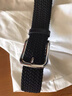 COWLEY KELLER針扣皮帶男編織帆布腰帶松緊彈力無(wú)孔針織牛仔褲腰帶休閑工裝禮盒 銀扣-黑色經(jīng)典款 105cm 曬單實(shí)拍圖
