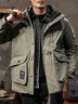 北海二巷戶(hù)外工裝羽絨服男冬季潮流防寒保暖外套寬松大碼胖子中長(cháng)款沖鋒衣 軍綠DY-5580 「白鴨絨填充」 L (140斤左右) 曬單實(shí)拍圖