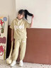 舟喜女童夏季短袖休閑運(yùn)動(dòng)套裝2025新款韓范潮酷女大童洋氣網(wǎng)紅夏裝 紫色套裝 160 【建議身高 150-160cm 】 曬單實(shí)拍圖