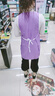 圍裙工作服美容院美容師美甲店母嬰時(shí)尚韓版服務(wù)員超市連衣裙工裝 紫羅蘭白領(lǐng) 均碼 曬單實(shí)拍圖