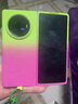 芬華克適用vivoxfold3手機殼新款撞色超薄硅膠折疊屏保護套vivoxfold3pro鏡頭全包華為mateX5男女防摔X3 粉綠漸變 vivo X Fold3 Pro 曬單實(shí)拍圖