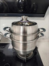 美廚（maxcook）蒸鍋全304不銹鋼30cm二層蒸鍋感溫復底湯鍋 燃氣電磁爐通用MCZ699 曬單實(shí)拍圖