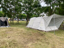 牧高笛（MOBIGARDEN）攬盛帳篷 戶(hù)外露營(yíng)兩室一廳大空間防風(fēng)防雨多門(mén)大前廳隧道帳篷 攬盛3桿/晨霧白（帳篷+頂篷套餐） 曬單實(shí)拍圖
