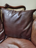 駱易家（Lorica）輕奢抱枕客廳沙發(fā)大靠墊高級感靠枕枕頭腰枕加厚皮革靠背墊抱枕套 【皮革抱枕】陌野-咖色 60cm*60cm 含枕芯 （枕套+枕芯） 曬單實(shí)拍圖