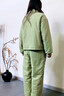 朵朵·可可 柔軟針織棉 小波浪提花 冬季夾棉 家居服套裝  暗綠 M (160) 曬單實(shí)拍圖