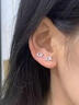戚小米999足銀星星耳釘女士小巧精致耳環(huán)養耳洞睡覺(jué)不用摘螺絲擰扣耳飾 【999足銀】星星耳釘一對 曬單實(shí)拍圖
