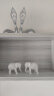 上善好大象摆件一对吸水大象创意小象工艺礼品客厅办公室桌面家居装饰品 吸水+勾鼻【白玉色】小号一对 晒单实拍图