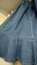 Little  Naive兒童時(shí)髦牛仔半身裙2025秋季新款拼接女童魚(yú)尾裙 深藍色 110 曬單實(shí)拍圖