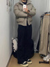 虎躍酷（HUYUEKU）美式立領(lǐng)皮棉服男外套秋冬季2025新款男士棉衣加厚防寒羽面包絨服 灰色 XL （120斤-145斤）收藏加購優(yōu)先發(fā)貨 曬單實(shí)拍圖