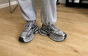 駱駝（CAMEL）老爹鞋男款銀月舒適厚底增高休閑鞋 L24A283742AM 灰/槍/黑 41  曬單實拍圖