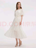 歌莉婭天絲連衣裙女2025新款重要場(chǎng)合穿搭繡花裙子1E7R4K070 61X杏底繡花 M 曬單實(shí)拍圖