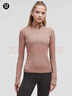 lululemon丨It's Rulu 女士跑步半拉鏈衫 LW3IMNS 暮光玫瑰棕 S 曬單實(shí)拍圖
