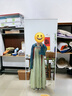 重回漢唐春辰錦原創(chuàng  )唐制復原齊胸襦裙套裝披帛漢服女裝 上藍下綠齊胸套裝/現貨 XS 150 曬單實(shí)拍圖
