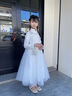 小咔衣濃女童禮服公主裙主持人蓬蓬紗花童婚紗小女孩鋼琴演奏演出服秋冬季 白色長(cháng)袖長(cháng)款 130 曬單實(shí)拍圖