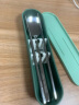 美厨（maxcook）316L不锈钢筷子勺子餐具套装 便携式筷勺三件套 北欧绿MCK5138 实拍图