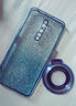 歐米滋opporeno2手機殼Reno2z透明保護硅膠套rano2全包防摔reon支架軟殼PCKM00超薄PCKM80男女高級感新款 【閃粉-遠峰藍】透明電鍍+全屏膜+同款支架 OPPO Reno2Z 曬單實(shí)拍圖