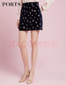 PORTS寶姿商場同款春季新品女裝半身裙印花短裙LD8S039PWB008 晚安藍 M (6) 曬單實拍圖