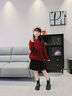 優(yōu)優(yōu)1點(diǎn)（Yoyo one）紅色毛衣女童2025新年衣服兒童拜年服喜慶冬裝加厚毛衣套裝秋冬季 19741紅色 120 120cm 曬單實(shí)拍圖