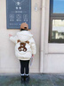 G.DUCKKIDS兒童羽絨棉服冬季女童小香風(fēng)秋冬款外套大童女加絨冬裝棉衣潮童裝 白色 130cm 曬單實(shí)拍圖
